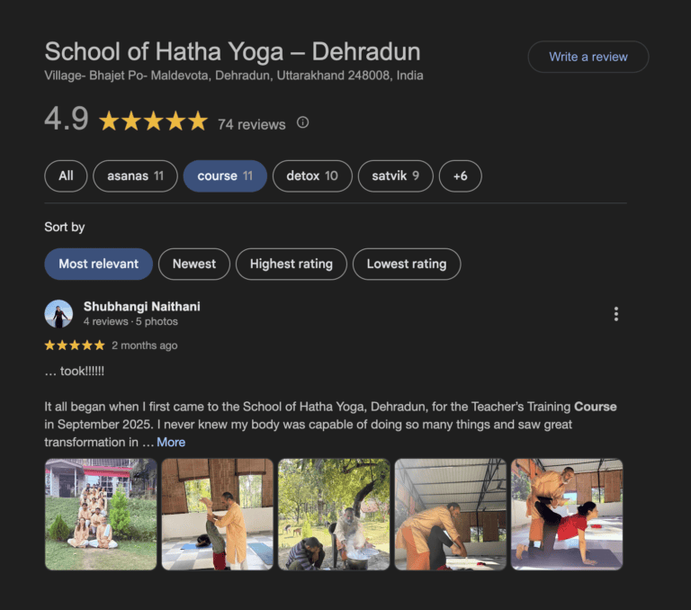 Testimonials School of Hatha Yoga